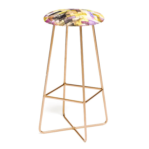 Ninola Design Moody Geometry Purple Bar Stool