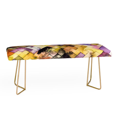 Ninola Design Moody Geometry Purple Bench