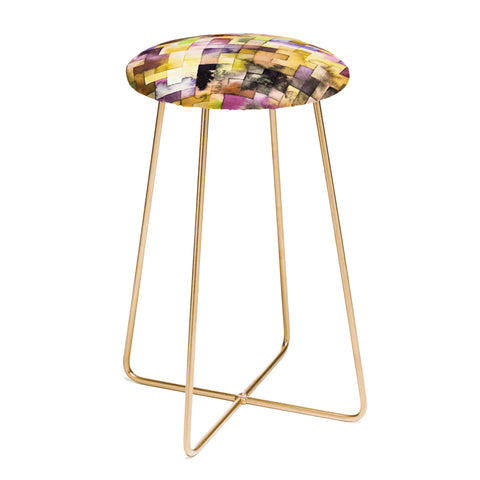 Ninola Design Moody Geometry Purple Counter Stool