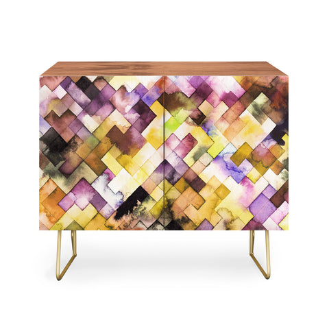 Ninola Design Moody Geometry Purple Credenza