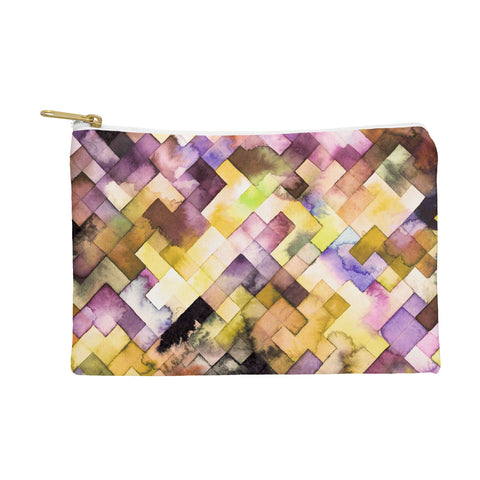 Ninola Design Moody Geometry Purple Pouch