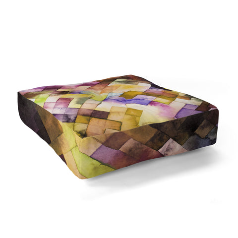 Ninola Design Moody Geometry Purple Floor Pillow Square