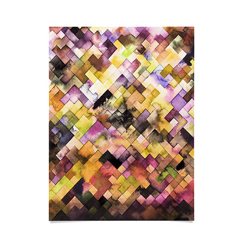 Ninola Design Moody Geometry Purple Poster