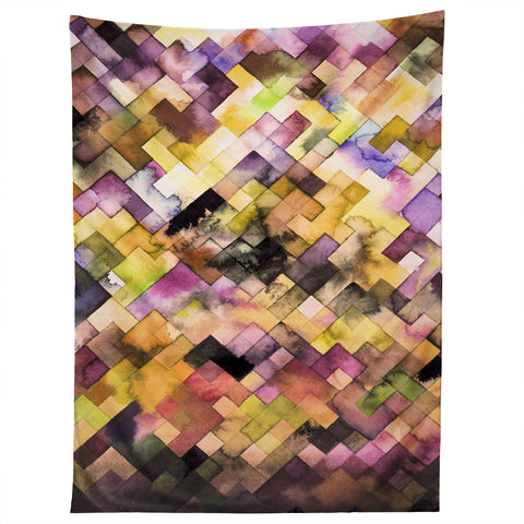 Ninola Design Moody Geometry Purple Tapestry