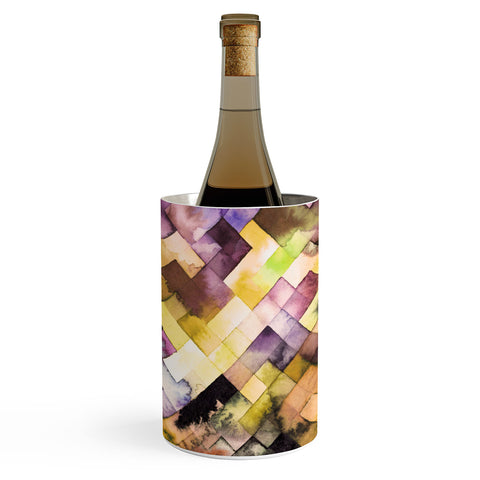 Ninola Design Moody Geometry Purple Wine Chiller