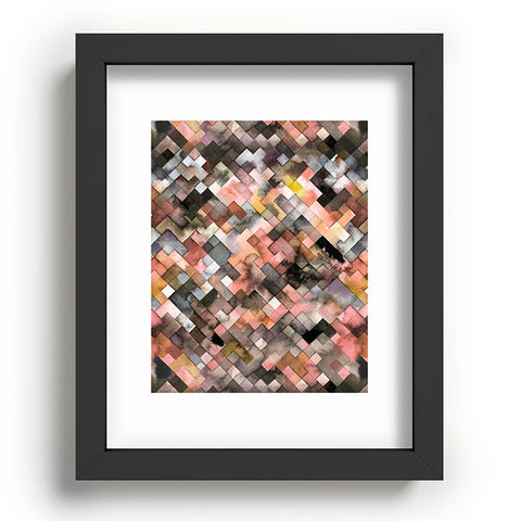 Ninola Design Moody Geometry Rustic Gold Recessed Framing Rectangle