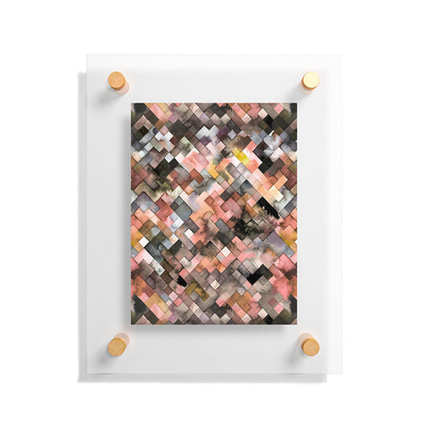 Ninola Design Moody Geometry Rustic Gold Floating Acrylic Print