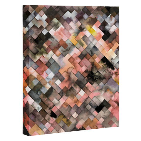 Ninola Design Moody Geometry Rustic Gold Art Canvas