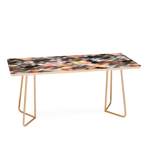 Ninola Design Moody Geometry Rustic Gold Coffee Table