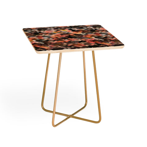 Ninola Design Moody Geometry Rustic Gold Side Table