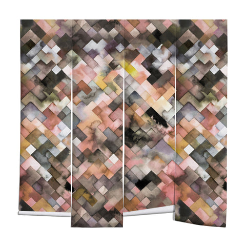 Ninola Design Moody Geometry Rustic Gold Wall Mural
