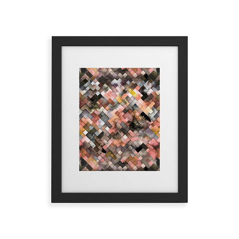 Ninola Design Moody Geometry Rustic Gold Framed Art Print