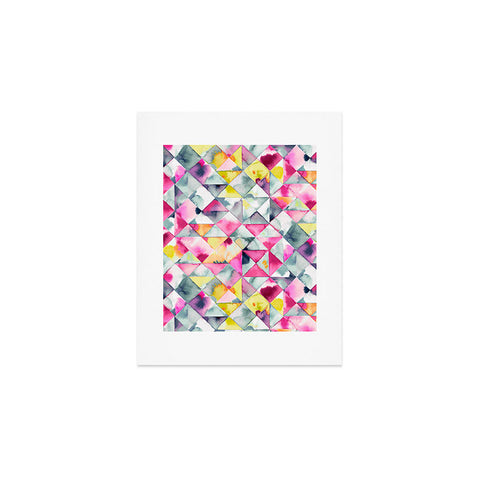 Ninola Design Moody Triangles Pink Art Print