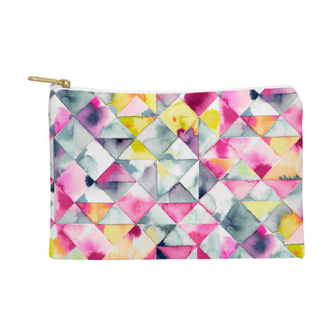 Ninola Design Moody Triangles Pink Pouch