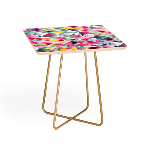 Ninola Design Moody Triangles Pink Side Table