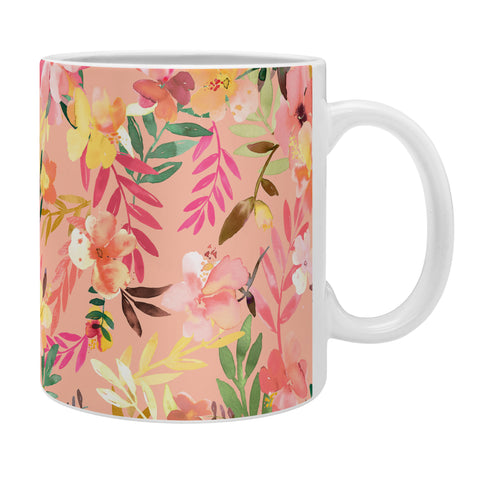 Ninola Design Moroccan Hibiscus Coral Coffee Mug
