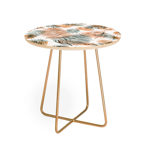 Ninola Design Moroccan Palms Branches Round Side Table