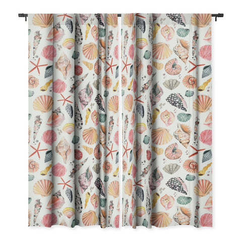 Ninola Design Moroccan Sea Shells Orange Blackout Non Repeat