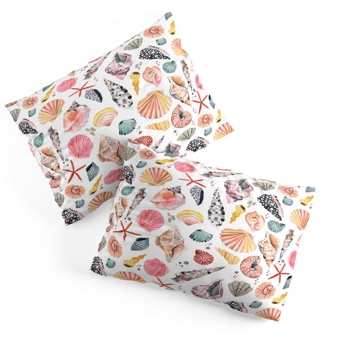 Ninola Design Moroccan Sea Shells Orange Pillow Shams