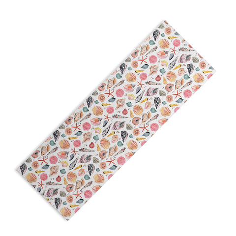 Ninola Design Moroccan Sea Shells Orange Yoga Mat