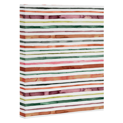 Ninola Design Moroccan Tropic Stripes Green Art Canvas