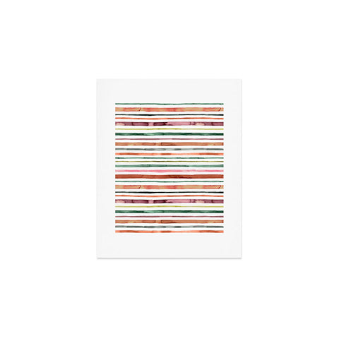 Ninola Design Moroccan Tropic Stripes Green Art Print