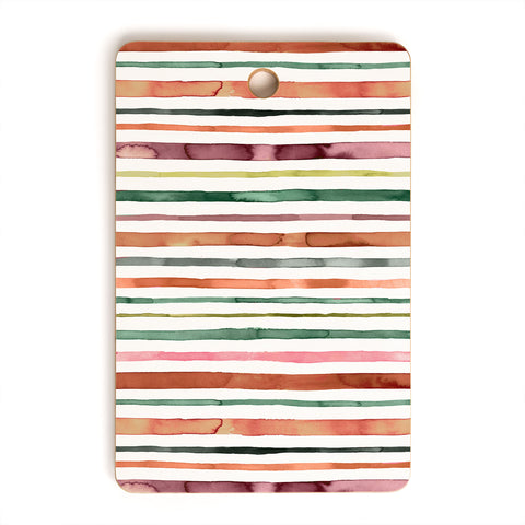 Ninola Design Moroccan Tropic Stripes Green Cutting Board Rectangle