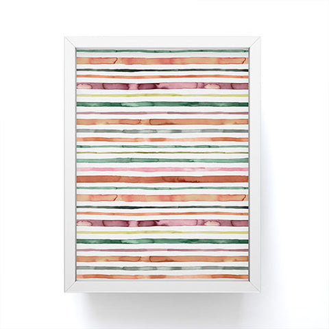 Ninola Design Moroccan Tropic Stripes Green Framed Mini Art Print