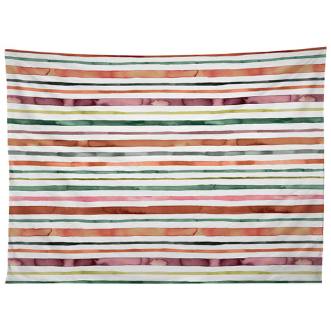Ninola Design Moroccan Tropic Stripes Green Tapestry