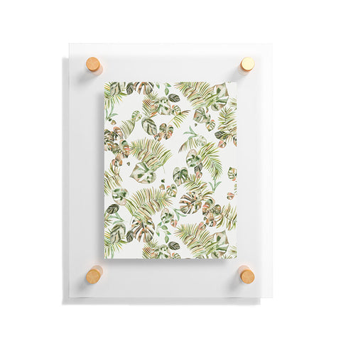 Ninola Design Moroccan Tropical Leaves Floating Acrylic Print