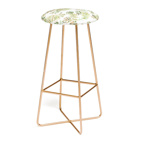 Ninola Design Moroccan Tropical Leaves Bar Stool