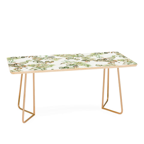 Ninola Design Moroccan Tropical Leaves Coffee Table