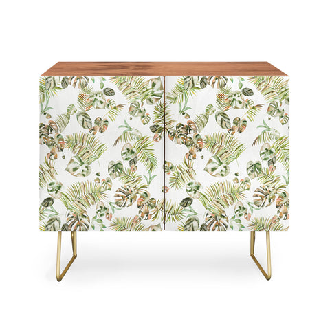 Ninola Design Moroccan Tropical Leaves Credenza