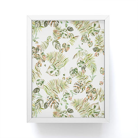 Ninola Design Moroccan Tropical Leaves Framed Mini Art Print