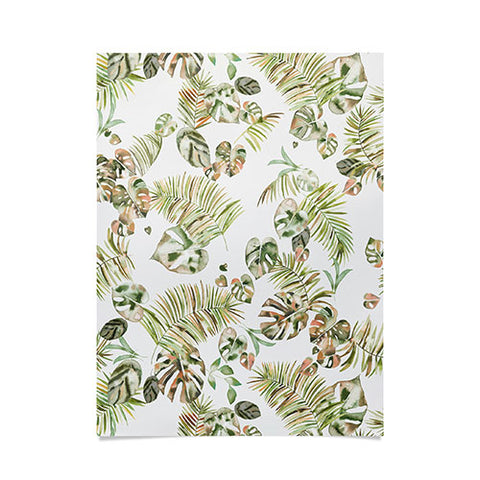 Ninola Design Moroccan Tropical Leaves Poster