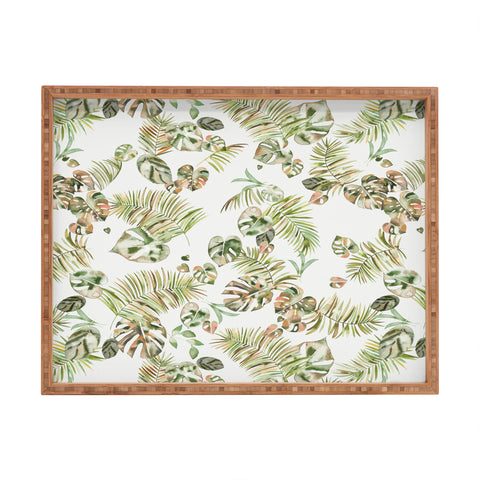 Ninola Design Moroccan Tropical Leaves Rectangular Tray
