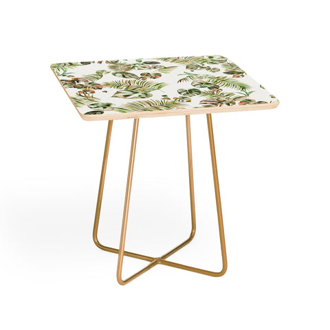 Ninola Design Moroccan Tropical Leaves Side Table