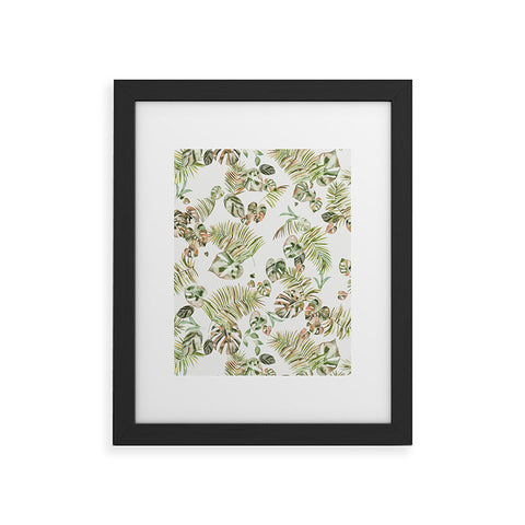 Ninola Design Moroccan Tropical Leaves Framed Art Print