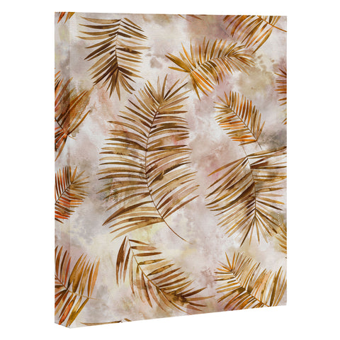 Ninola Design Moroccan Watery Palms Gold Art Canvas