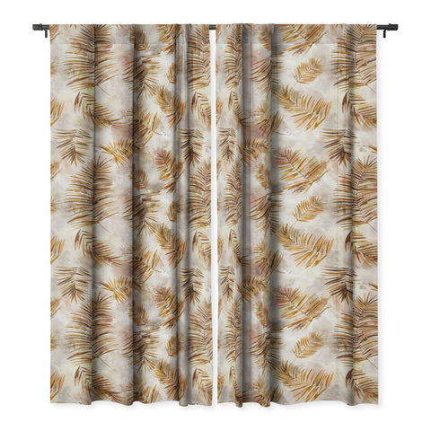 Ninola Design Moroccan Watery Palms Gold Blackout Non Repeat