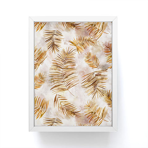 Ninola Design Moroccan Watery Palms Gold Framed Mini Art Print