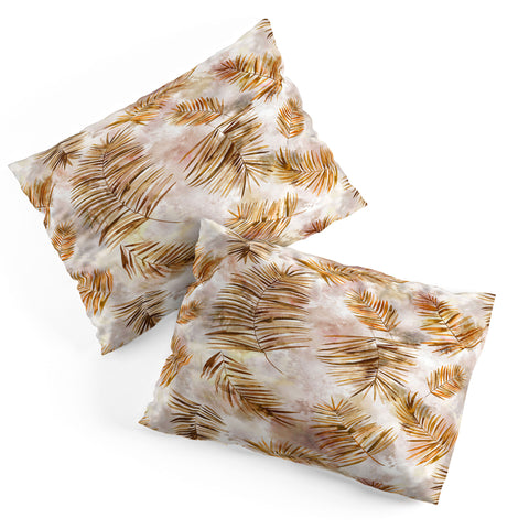 Ninola Design Moroccan Watery Palms Gold Pillow Shams