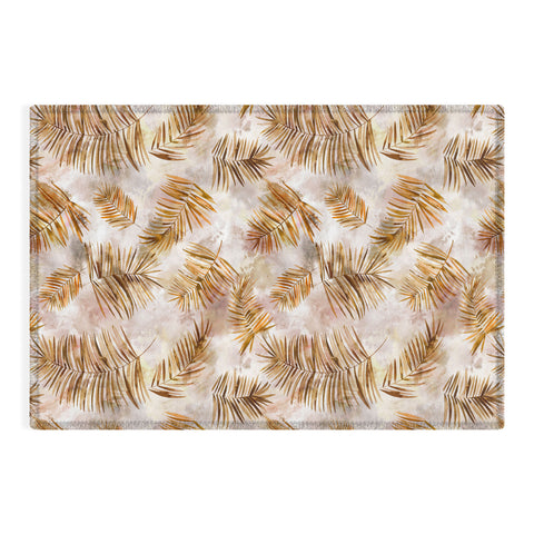 Ninola Design Moroccan Watery Palms Gold Outdoor Rug