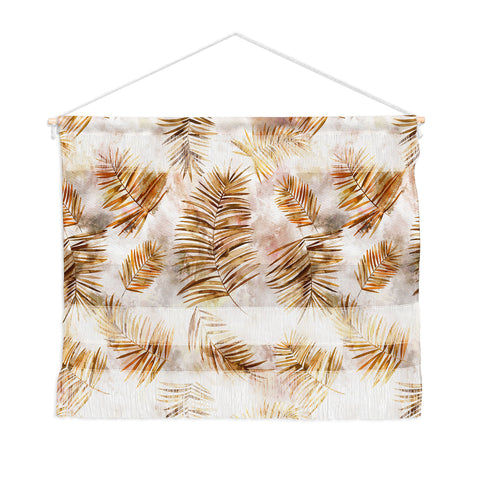 Ninola Design Moroccan Watery Palms Gold Wall Hanging Landscape