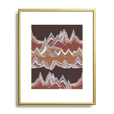 Ninola Design Mountain Layers Western Metal Framed Art Print
