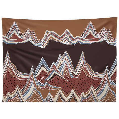 Ninola Design Mountain Layers Western Tapestry