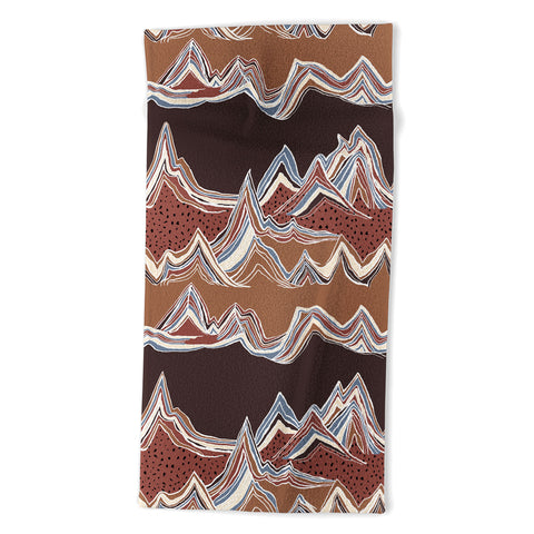 Ninola Design Mountain Layers Western Beach Towel