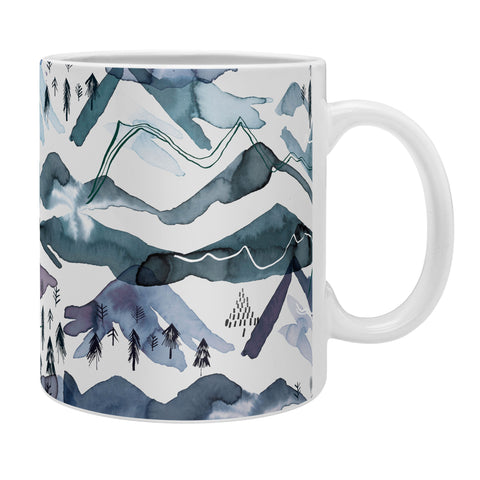 Ninola Design Mountains landscape Blue Coffee Mug