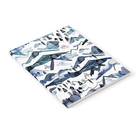 Ninola Design Mountains landscape Blue Notebook