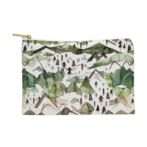 Ninola Design Mountains landscape Green Pouch